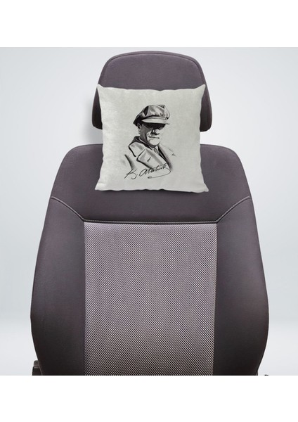 Gift Atatürk Temalı Kare Araç Koltuk Yastığı-17 fiyatları