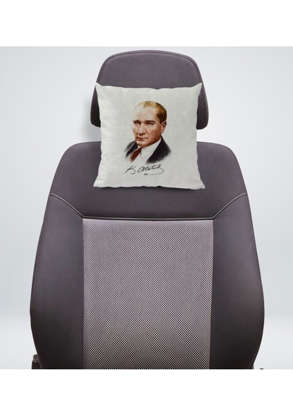 Gift Atatürk Temalı Kare Araç Koltuk Yastığı-12 fiyatları