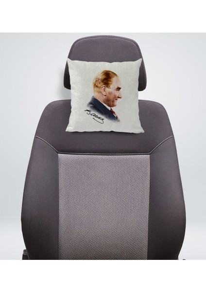 Gift Atatürk Temalı Kare Araç Koltuk Yastığı-11 fiyatları