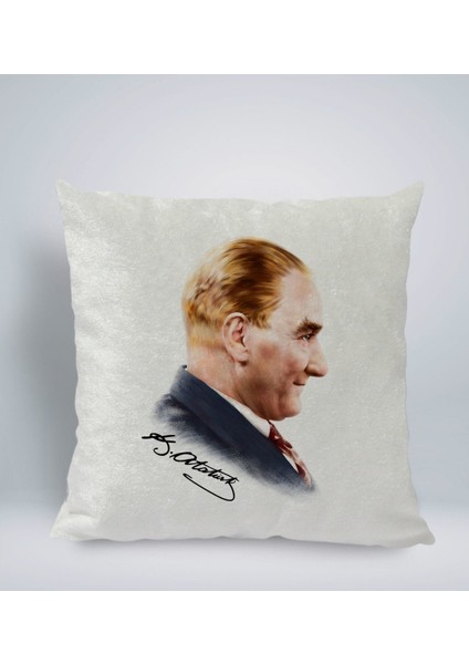 Gift Atatürk Temalı Kare Araç Koltuk Yastığı-11