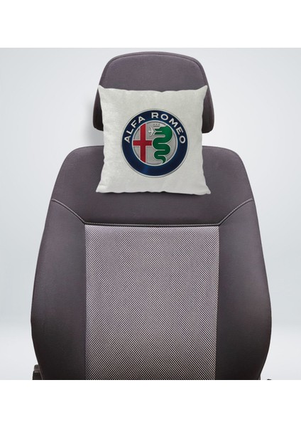 Gift Alfa Romeo Tasarımlı Kare Araç Koltuk Yastığı-1