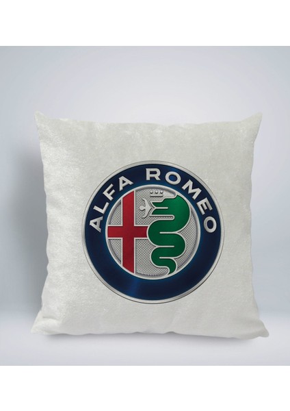 Gift Alfa Romeo Tasarımlı Kare Araç Koltuk Yastığı-1