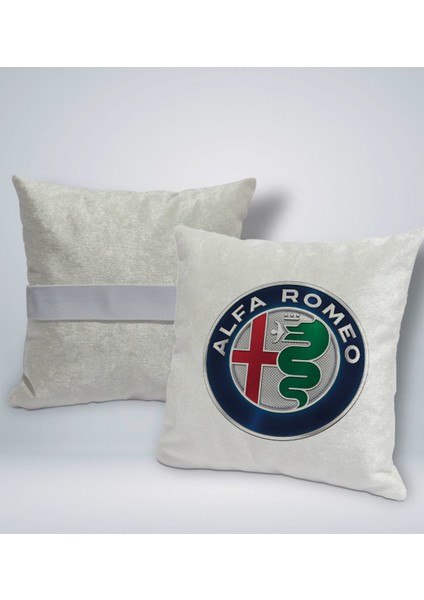 Gift Alfa Romeo Tasarımlı Kare Araç Koltuk Yastığı-1