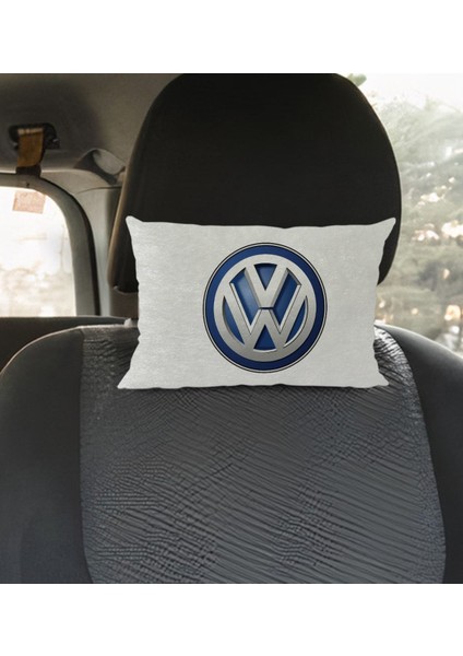 Gift Volkswagen Tasarımlı Dikdörtgen Araç Koltuk Yastığı-1 modelleri