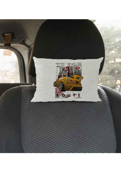 Gift Tokyo Route Tasarımlı Dikdörtgen Araç Koltuk Yastığı-1 modelleri