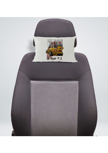 Gift Tokyo Route Tasarımlı Dikdörtgen Araç Koltuk Yastığı-1 fiyatları