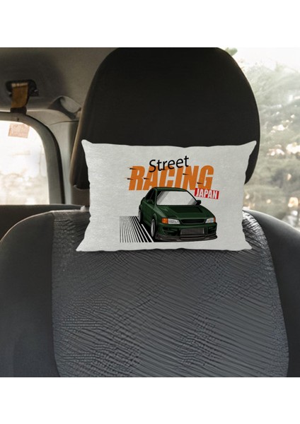 Gift Street Racing Tasarımlı Dikdörtgen Araç Koltuk Yastığı-1 modelleri