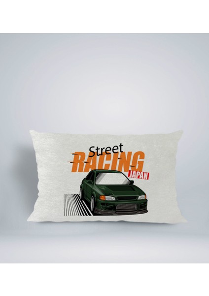 Gift Street Racing Tasarımlı Dikdörtgen Araç Koltuk Yastığı-1