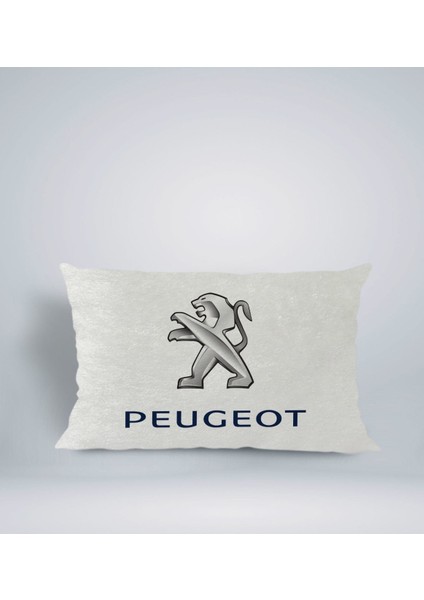 Gift Peugeot Tasarımlı Dikdörtgen Araç Koltuk Yastığı-1