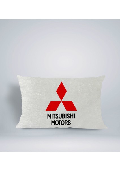 Gift Mitsubishi Tasarımlı Dikdörtgen Araç Koltuk Yastığı-1