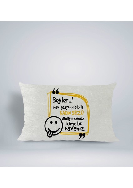 Gift Esprili Dikdörtgen Araç Koltuk Yastığı-6