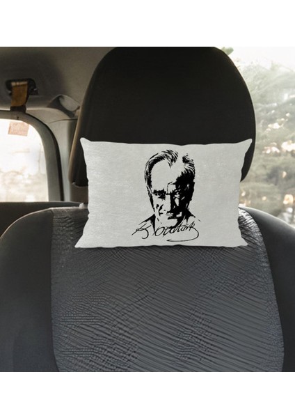 Gift Atatürk Temalı Dikdörtgen Araç Koltuk Yastığı-13 modelleri