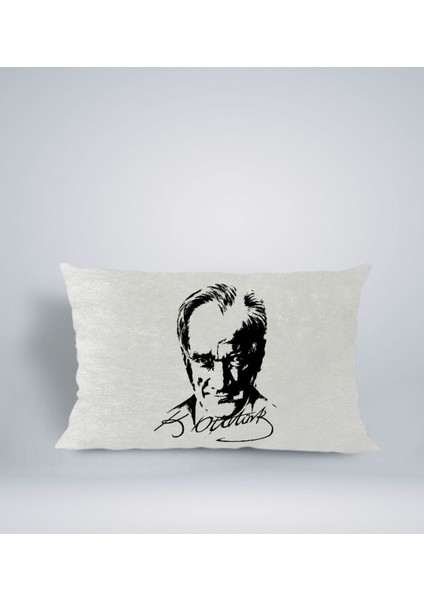 Gift Atatürk Temalı Dikdörtgen Araç Koltuk Yastığı-13