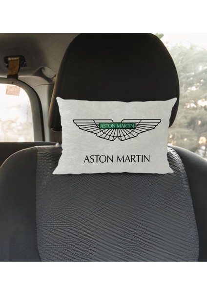 Gift Aston Martin Tasarımlı Dikdörtgen Araç Koltuk Yastığı-1