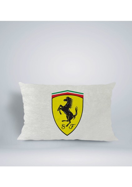 Gift Ferrari Tasarımlı Dikdörtgen Araç Koltuk Yastığı-1