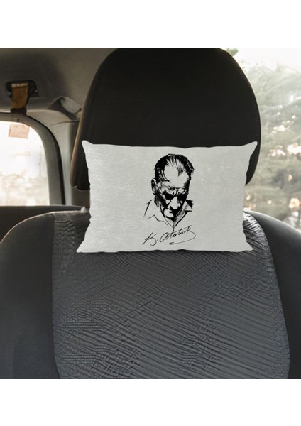 Gift Atatürk Temalı Dikdörtgen Araç Koltuk Yastığı-28 modelleri
