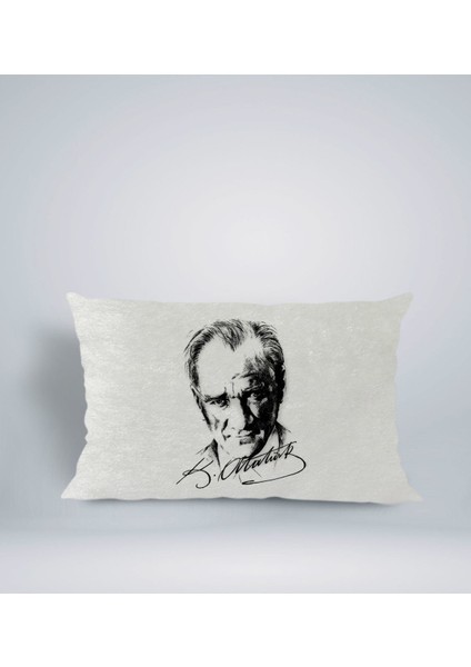 Gift Atatürk Temalı Dikdörtgen Araç Koltuk Yastığı-18
