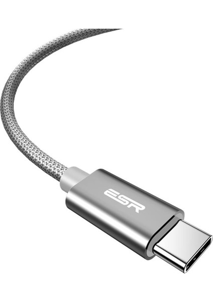 Type-C Kablo,braided Cable Usb2.0 1m-Silver