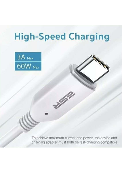 Usb-C To Usb-C Pd Kablo, 1.8m, Beyaz