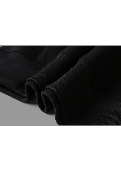 Audi Redz Baskılı Siyah Erkek Örme Kapşonlu Sweatshirt Uzun Kol modelleri