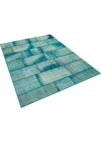 Klasik Modern Patchwork Eskitme El Dokuma Halı 160 x 230 cm 5706