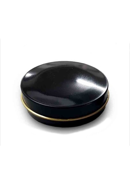 Siyah Metal Kutu Mum Kabı Mumluk Lip Balm Yağ Bazlı Krem Kutusu 20 Adet
