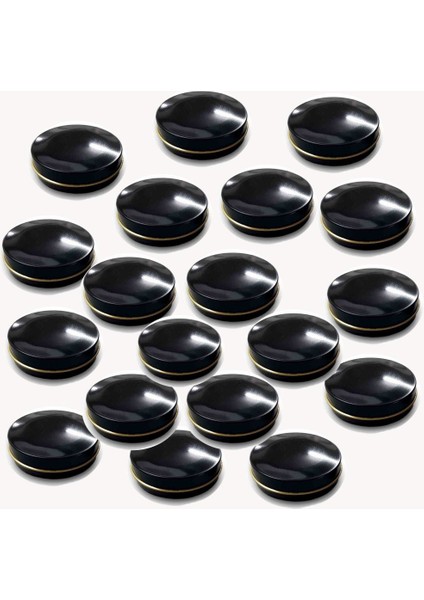 Siyah Metal Kutu Mum Kabı Mumluk Lip Balm Yağ Bazlı Krem Kutusu 20 Adet modelleri