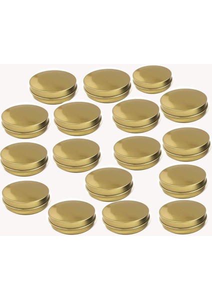 Gold Metal Kutu Mum Kabı Mumluk Lip Balm Yağ Bazlı Krem Kutusu 20 Adet modelleri