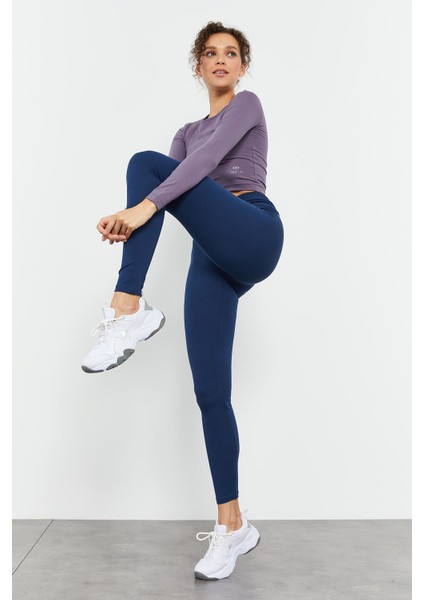Indigo Kadın Yüksek Bel Slim Fit Dar Paça TAYT-94011