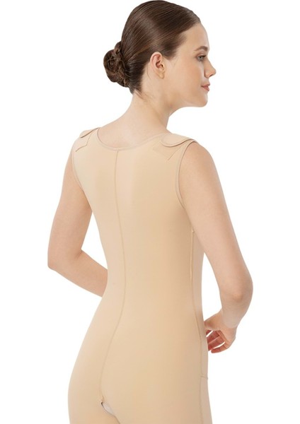 217 Agraflı Göğüs Altı - Diz Altı / Sırtı Kapalı Liposuction Korse Siyah M(2) fırsatları