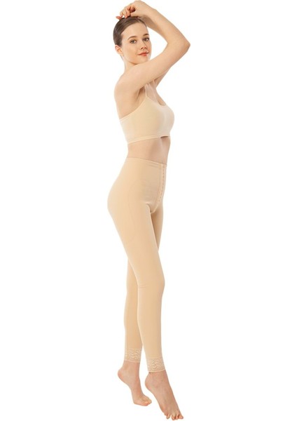 126 Agraflı Bel - Ayak Bileği / Destekli Liposuction Korse Ten L(3)