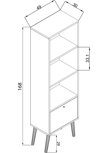 W5020 Janus Kitaplık Sepet/beyaz