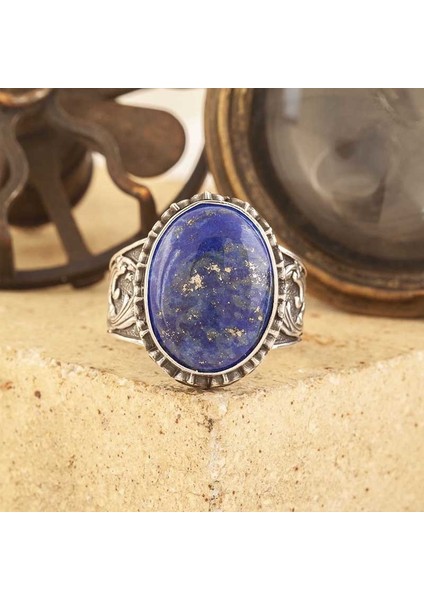 Lapis Lazuli Taşlı El Işi Gümüş Yüzük fiyatları