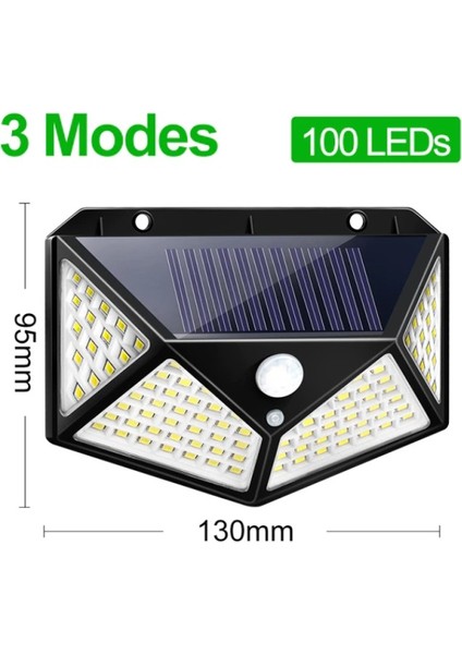 100 Led Güneş Işığı Hareket Sensörlü Dış Mekan Solar Lamba Solar Led Işık Su Geçirmez Güneş Işığı Bahçe Dekorasyonu Için Güçlendirilmiş