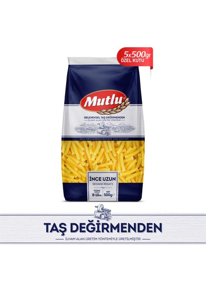 Mutlu Ince Kesme Makarna 500 gr x 5