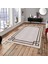 Cappio Modern Köşeli Beyaz Kahverengi Halı(Makine'de Yıkanabilir) 1
