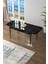 Concept Zen Serisi Mdf Açılabilir Siyah Mermer Desenli Mutfak Masası Takımı + 4 Füme Sandalye 4