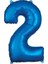 2 Rakam 80 cm Folyo Balon Mavi Renk 1