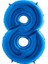 8 Rakam 80 cm Folyo Balon Mavi Renk 1