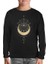 Lordd T-Shirt Geometrik - Ay ve Yıldızlar Siyah Çocuk Sweatshirt 1