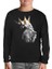 Lordd T-Shirt Aslan - Kral Taç Siyah Çocuk Sweatshirt 1