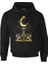 Lordd T-Shirt Ay - Kraliçe Siyah Erkek Fermuarsız Kapüşonlu 1