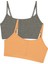 Çok Renkli Teen Grey Button Rib 2li Yarım Atlet 5