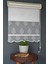 Çift Mekanizmalı Tül Stor Perde NT-102 Beyaz & Pembe Renk Etekli 280 x 200 cm 1