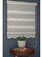 Zebra Stor Perde Kb-02 Siyah & Ekru Renk Etekli Blackout-Karartma 200 x 200 cm 2