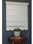 Zebra Stor Perde PLZ-805 Ekru & Beyaz Renk Etekli 190 x 200 cm 2