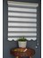 Zebra Stor Perde SM-400 Beyaz & Gümüş Yaldız Renk Etekli 130 x 260 cm 1