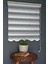 Zebra Stor Perde Zn-22 Beyaz & Siyah Renk Etekli 220 x 200 cm 1
