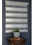 Td-41 Beyaz & Krem Renk Eteksiz Zebra Stor Perde 1