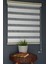 Zebra Stor Perde Zn-20 Beyaz & Ekru Renk Eteksiz 180 x 200 cm 1